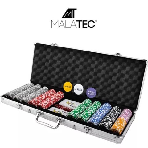 Poker - zestaw 500 żetonów w walizce HQ 23529 Poker - zestaw 500 żetonów w walizce HQ 23529