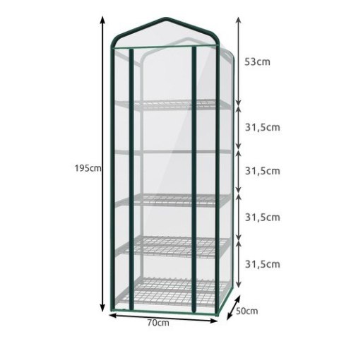 Szklarnia foliowa mini - 5 półek 23359 Szklarnia foliowa mini - 5 półek 23359