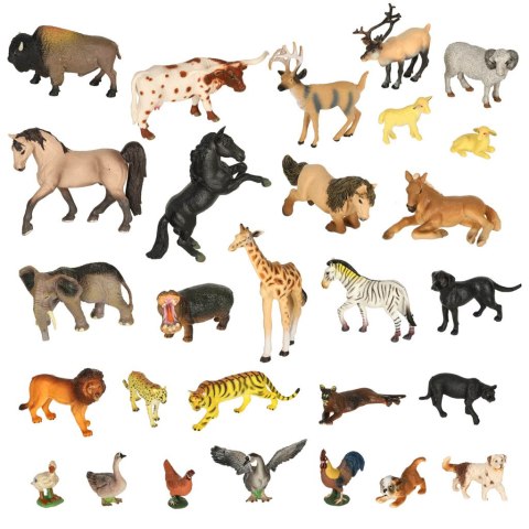 Figurki zwierzęta zoo zestaw do zabawy 28 el. Figurki zwierzęta zoo zestaw do zabawy 28 el.