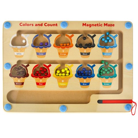 Tablica magnetyczna edukacyjna montessori sortowanie kolorowe kulki lody 30 cm x 22 cm Tablica magnetyczna edukacyjna montessori sortowanie kolorowe kulki lody 30 cm x 22 cm