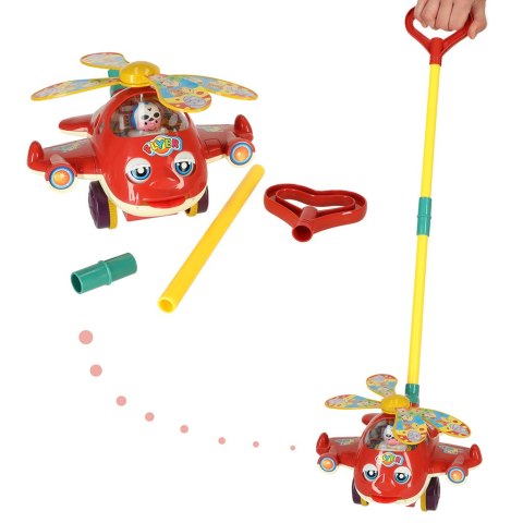 Pchacz na kiju samolot helikopter z dźwiękiem Pchacz na kiju samolot helikopter z dźwiękiem