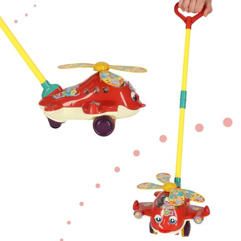 Pchacz na kiju samolot helikopter z dźwiękiem Pchacz na kiju samolot helikopter z dźwiękiem