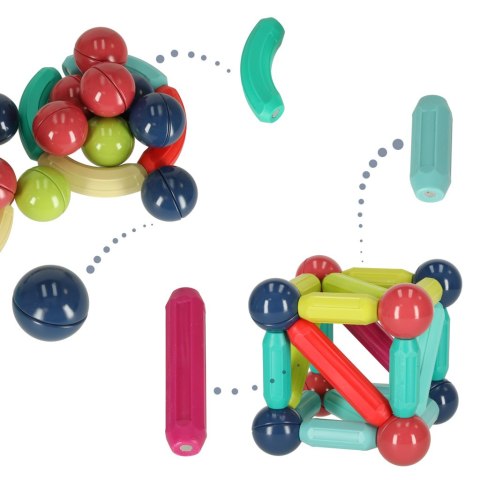 Klocki magnetyczne magnetic sticks duże patyczki dla małych dzieci 50 elementów Klocki magnetyczne magnetic sticks duże patyczki dla małych dzieci 50 elementów
