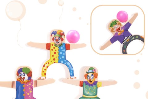 Gra zręcznościowa montessori układanka balansująca wieża klocki klaun 18el. Gra zręcznościowa montessori układanka balansująca wieża klocki klaun 18el.