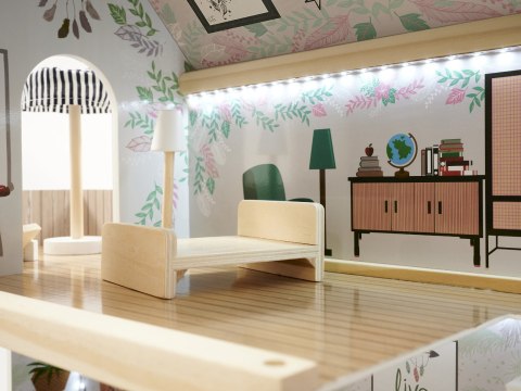 LULILO Domek dla lalek drewniany FLORO boho LED 78cm LULILO Domek dla lalek drewniany FLORO boho LED 78cm