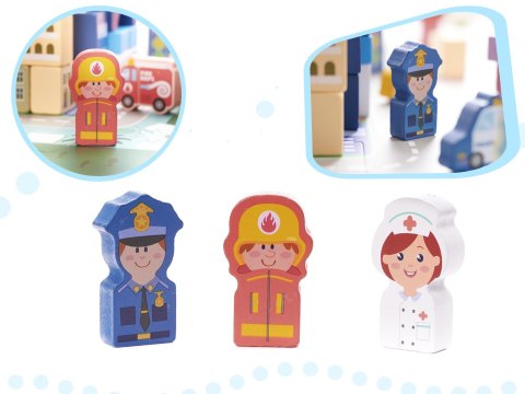 Klocki drewniane edukacyjne miasto puzzle 100el. Klocki drewniane edukacyjne miasto puzzle 100el.