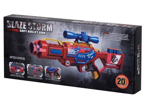 Karabin na piankowe strzałki maszynowy + 20 strzałek czerwony Karabin na piankowe strzałki maszynowy + 20 strzałek czerwony