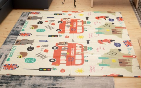 Mata edukacyjna piankowa dwustronna składana Londyn 200 x 180 cm Mata edukacyjna piankowa dwustronna składana Londyn 200 x 180 cm