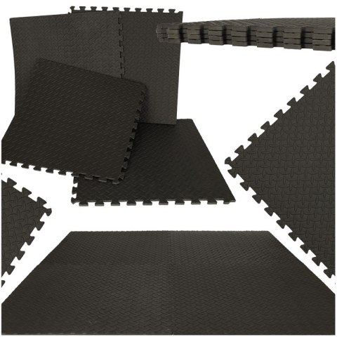 Mata edukacyjna piankowa puzzle czarny 60 x 60 cm 4 elementy Mata edukacyjna piankowa puzzle czarny 60 x 60 cm 4 elementy
