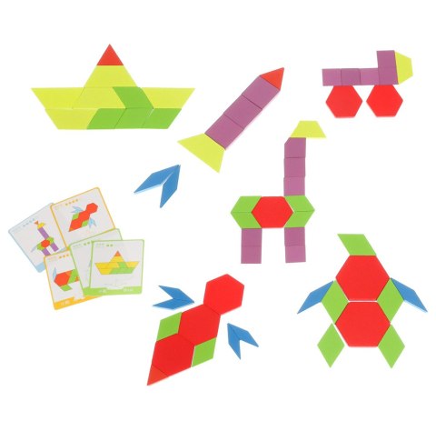 Puzzle drewniane układanka montessori kolorowa mozaika kształty 155 elementów Puzzle drewniane układanka montessori kolorowa mozaika kształty 155 elementów
