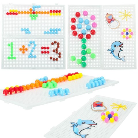 Puzzle pinezki grzybki układanka obrazkowa nauka szycia zestaw 603 elementy Puzzle pinezki grzybki układanka obrazkowa nauka szycia zestaw 603 elementy
