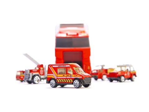 Transporter ciężarówka TIR wyrzutnia + metalowe auta straż pożarna Transporter ciężarówka TIR wyrzutnia + metalowe auta straż pożarna