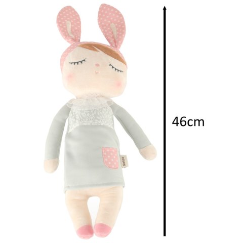 Lalka szmaciana METOO przytulanka miękka dziewczynka w sukience z różowymi uszami króliczka 34cm Lalka szmaciana METOO przytulanka miękka dziewczynka w sukience z różowymi uszami króliczka 34cm