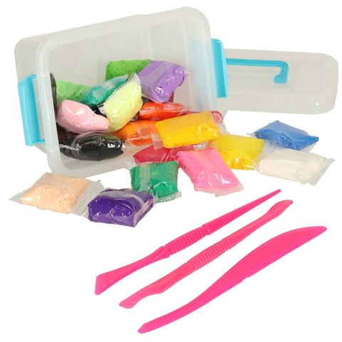 Magiczna piankolina masa plastyczna plastelina zestaw XL 24 kol BOX Magiczna piankolina masa plastyczna plastelina zestaw XL 24 kol BOX