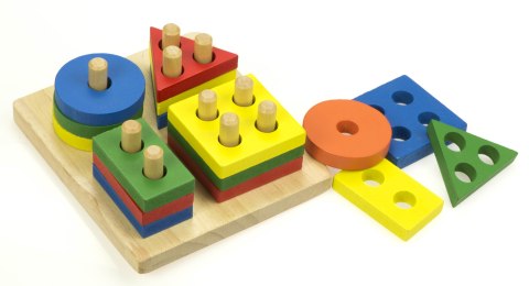 Sorter drewniany układanka zręcznościowa 4 wieże Sorter drewniany układanka zręcznościowa 4 wieże