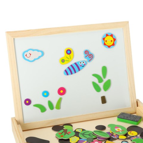 Tablica magnetyczna kredowa wielofunkcyjna ogród + kredka marker gąbka Tablica magnetyczna kredowa wielofunkcyjna ogród + kredka marker gąbka