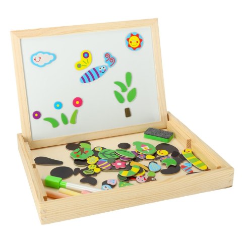 Tablica magnetyczna kredowa wielofunkcyjna ogród + kredka marker gąbka Tablica magnetyczna kredowa wielofunkcyjna ogród + kredka marker gąbka