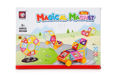 Klocki magnetyczne MAGICAL MAGNET MINI 68SZT 3+ Klocki magnetyczne MAGICAL MAGNET MINI 68SZT 3+