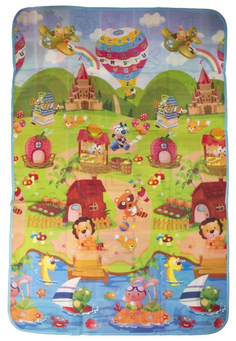 Mata edukacyjna piankowa dwustronna składana plac zabaw 200 x 170 cm Mata edukacyjna piankowa dwustronna składana plac zabaw 200 x 170 cm