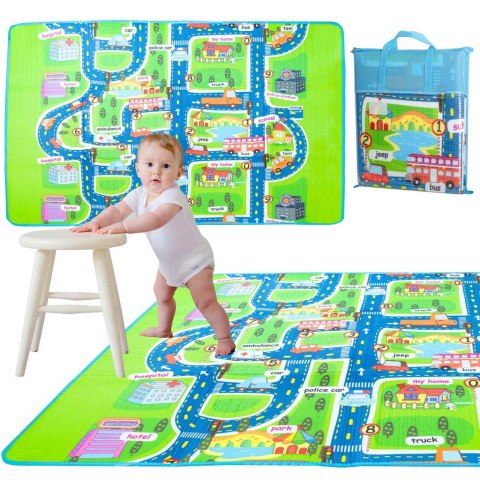 Mata edukacyjna piankowa składana ulica 160 x 130 cm Mata edukacyjna piankowa składana ulica 160 x 130 cm