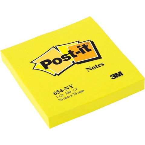 Karteczki Post-it 76x76mm (654-NY) jaskrawożółte (100) Karteczki Post-it 76x76mm (654-NY) jaskrawożółte (100)