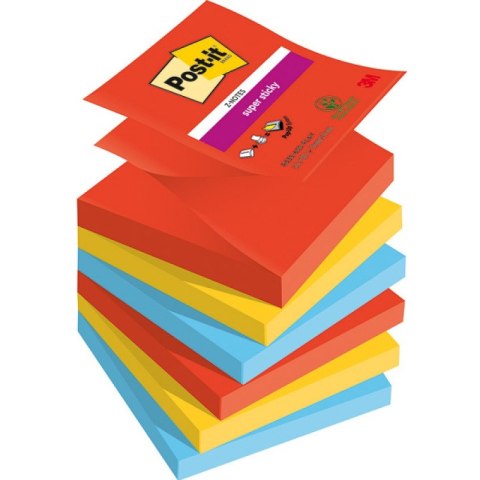 Karteczki Post-it Super Sticky Z-Notes 76x76mm (R330-6SS-PLAY) mix kolorów (6x90) Karteczki Post-it Super Sticky Z-Notes 76x76mm (R330-6SS-PLAY) mix kolorów (6x90)