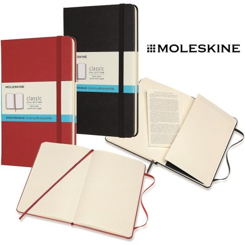 Notatnik Moleskine Classic M (11.5x18cm) kropki czarny, CZARNY Notatnik Moleskine Classic M (11.5x18cm) kropki czarny, CZARNY