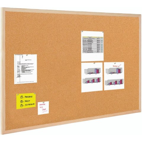 Tablica korkowa Bi-Office 60x90cm rama drewniana Tablica korkowa Bi-Office 60x90cm rama drewniana