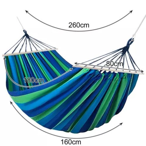 Hamak ogrodowy dwuosobowy 260x160cm Gardlov 21078 Hamak ogrodowy dwuosobowy 260x160cm Gardlov 21078
